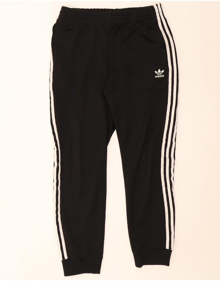 Męskie spodnie dresowe ADIDAS Joggery, duże, czarne, poliestrowe