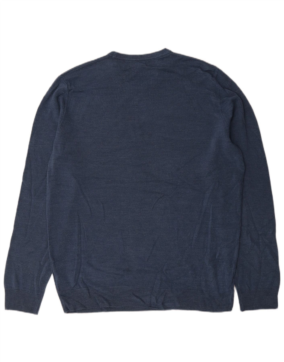 Marks & Spencer Męski sweter z okrągłym dekoltem XL, granatowy, akrylowy