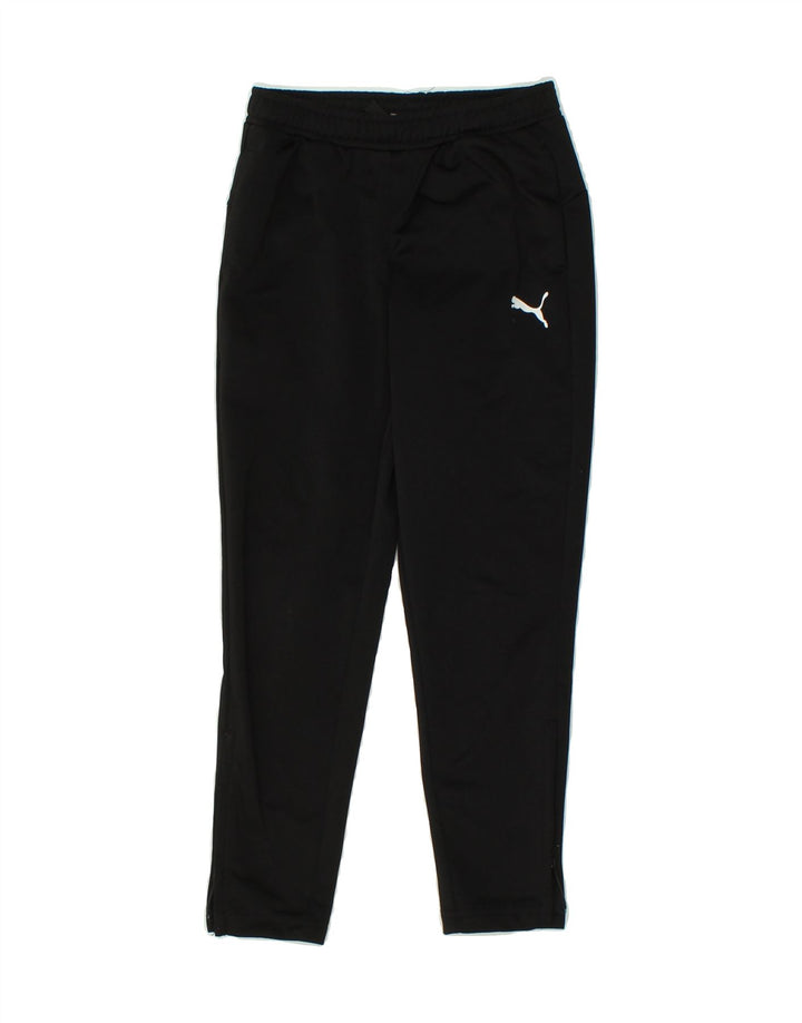PUMA Boys Tracksuit Trousers 7-8 Years Black Polyester Vintage Puma and Second-Hand Puma from Messina Hembry 