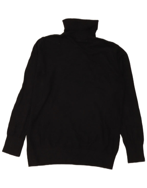 Damski sweter z golfem L.L.Bean UK 16, duży, czarny, bawełniany