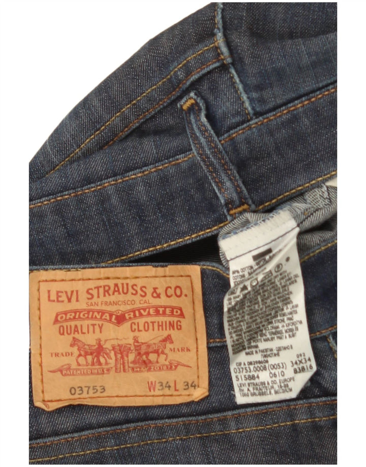 Męskie proste dżinsy Levi's W34 L34 Granatowa bawełna