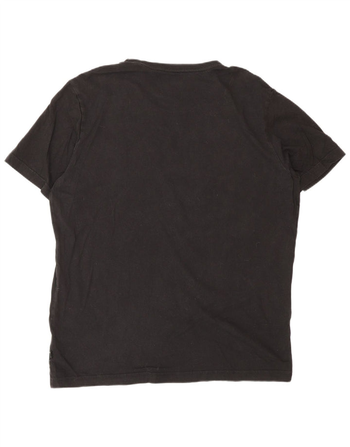 Męski T-shirt z grafiką PUMA, duży, czarny, bawełniany