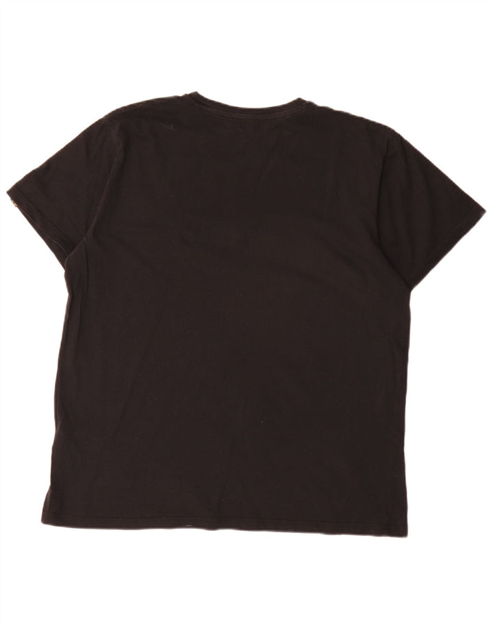 T-shirt męski Alpha Industries, duży, czarny, bawełniany