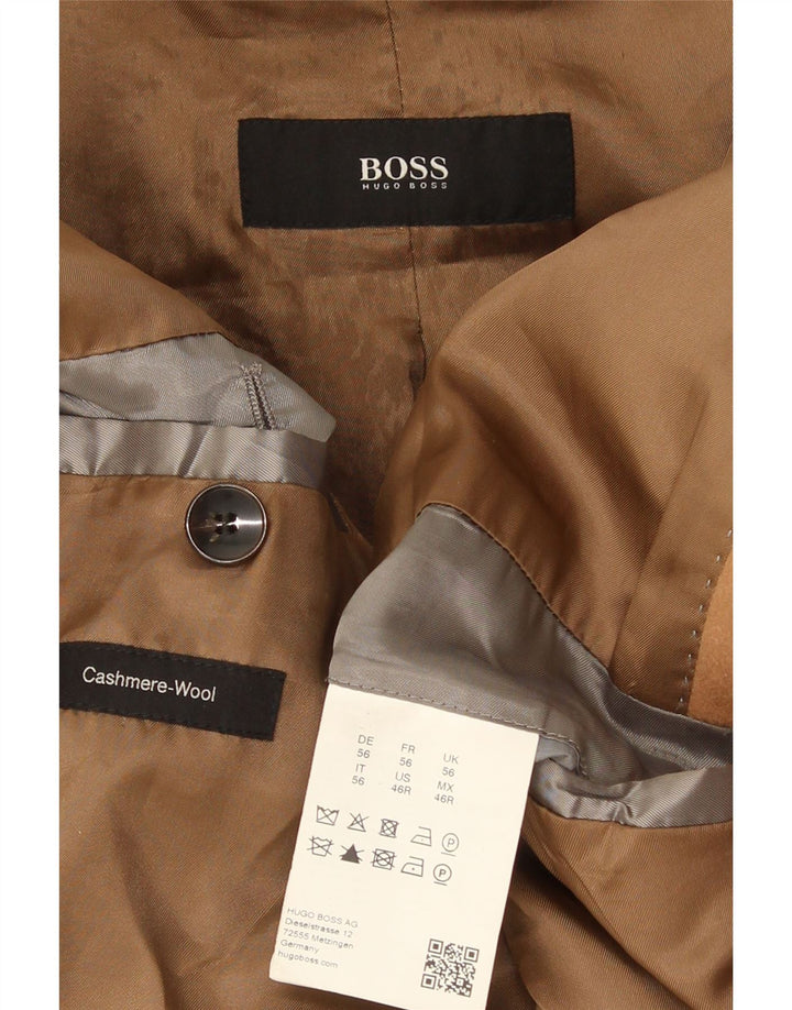 Płaszcz męski Hugo Boss EU 56 3XL Beżowy kaszmir