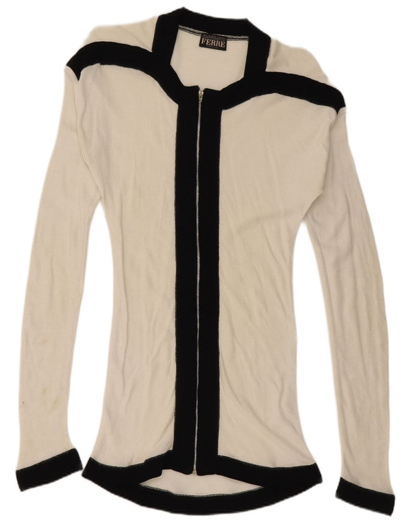 Sweter damski Gianfranco Ferre UK 10 Small White Colorblock