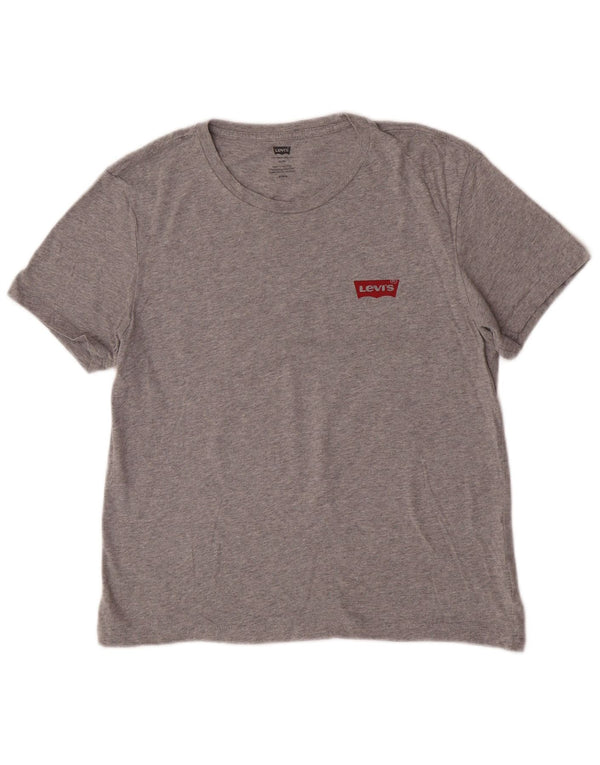 Damska koszulka Levi's Slim Graphic Top UK 14 Medium Grey