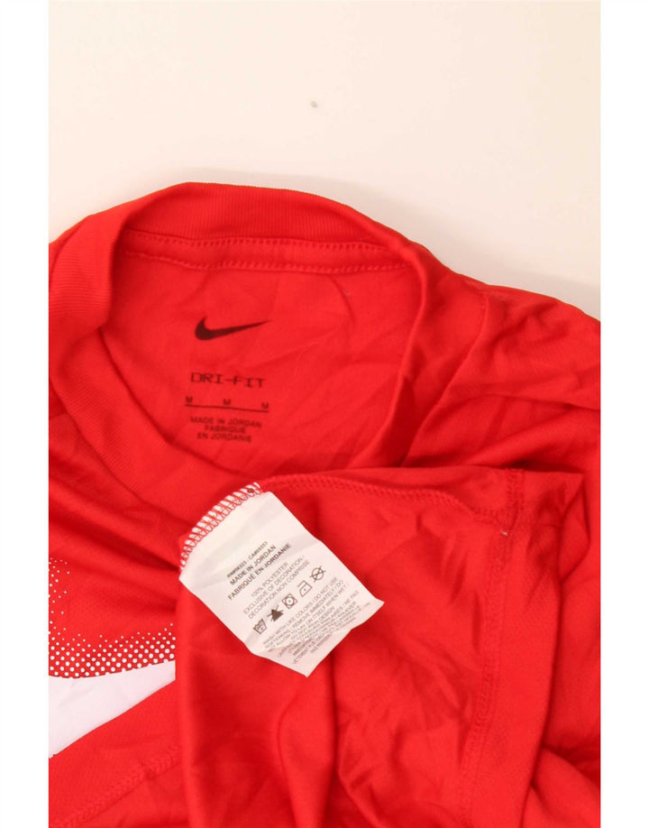 Chłopięcy T-shirt Nike Dri Fit z grafiką, 10-11 lat, średni czerwony poliester