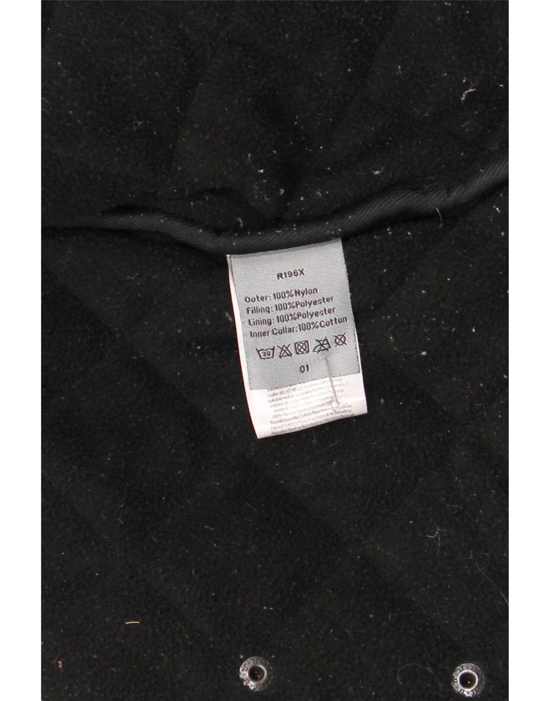 Vintage męska pikowana kurtka UK 42 XL z czarnego nylonu