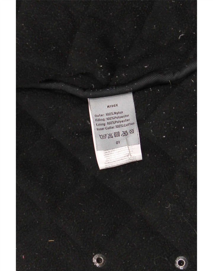 Vintage męska pikowana kurtka UK 42 XL z czarnego nylonu
