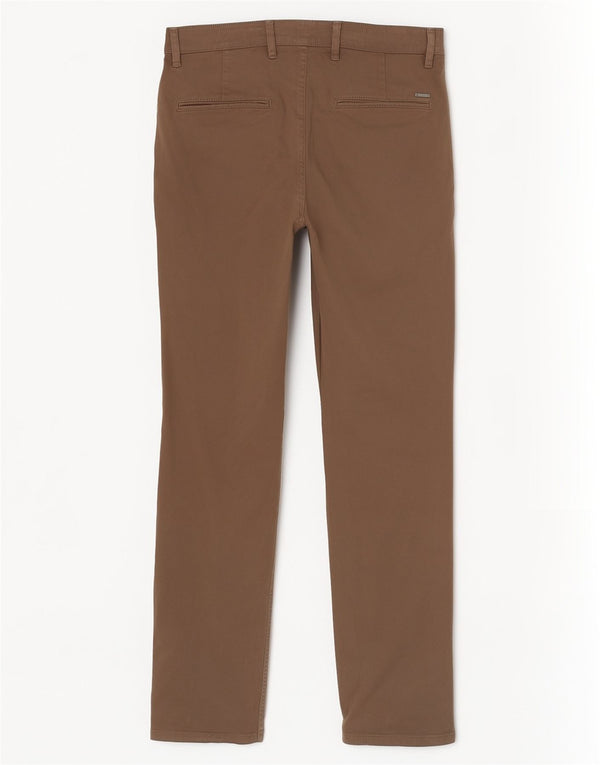Męskie spodnie typu slim casual Hugo Boss W31 L32 Brązowa bawełna