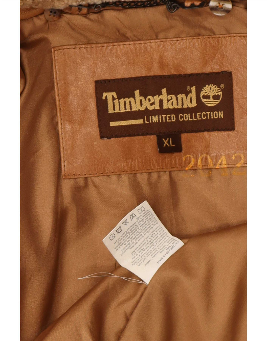 Męska skórzana kurtka bomber Timberland UK 42 XL, brązowa skóra