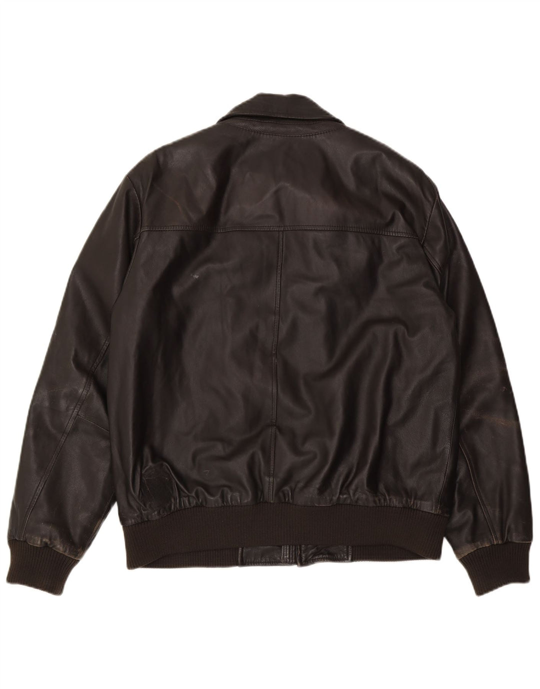 Męska kurtka skórzana Geox Bomber UK 42 XL, czarna skóra