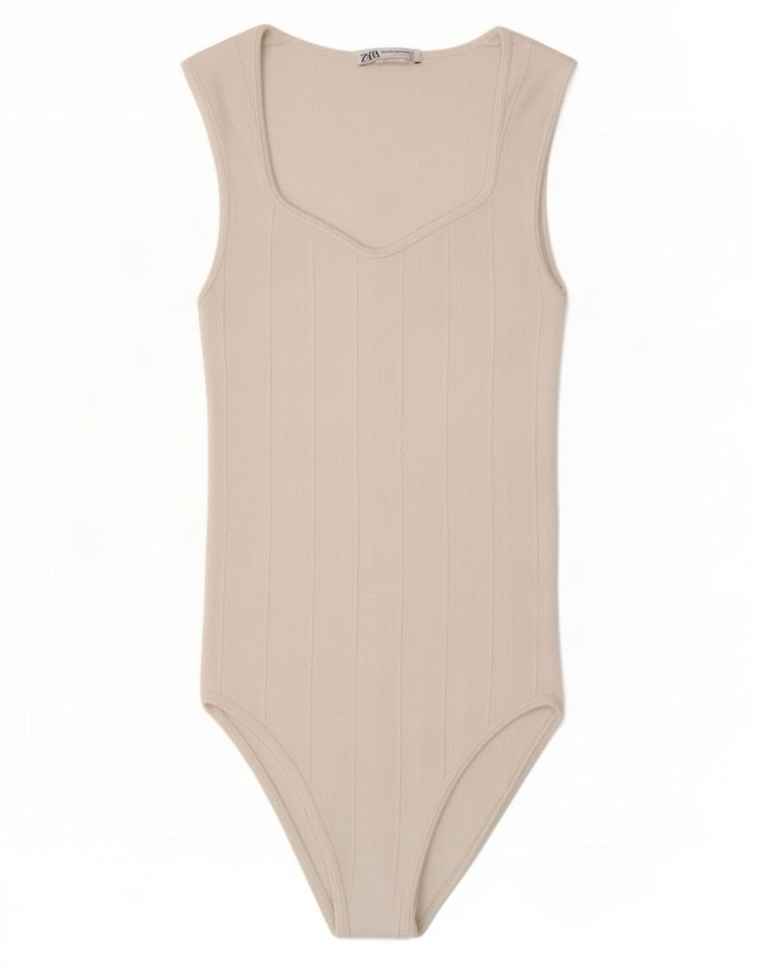 Damskie body bez rękawów Zara UK 12, średnie białe