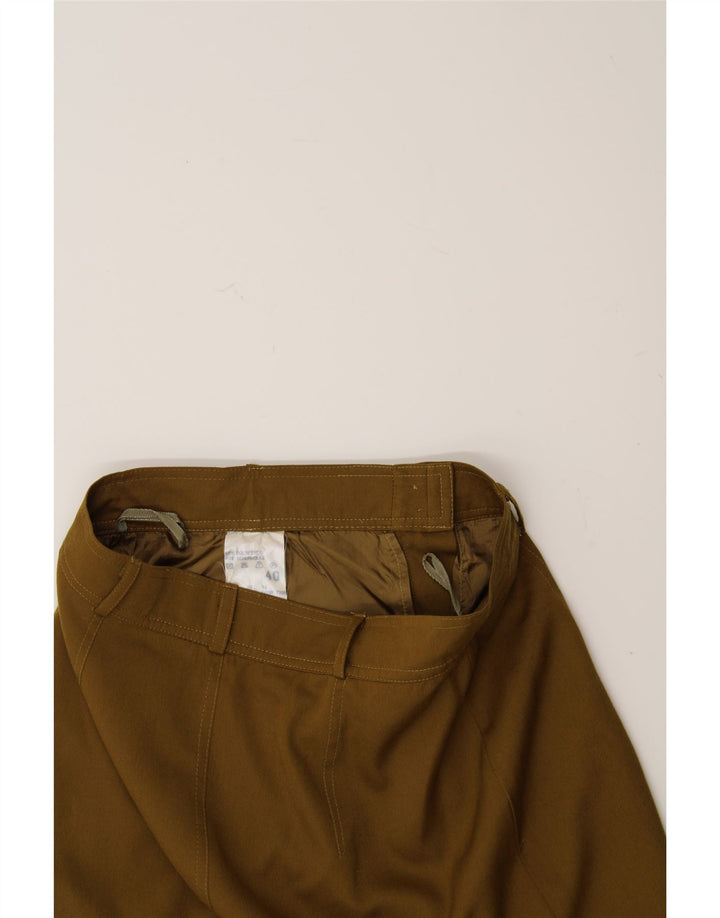 VINTAGE Womens Pencil Skirt EU 40 Medium W30 Brown Polyester Vintage Vintage and Second-Hand Vintage from Messina Hembry 
