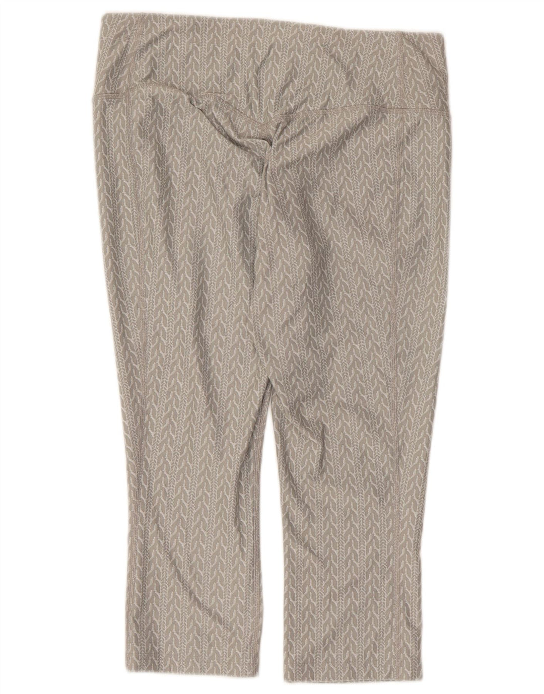 Damskie legginsy Nike Dri Fit Capri UK 14, średnioszary, geometryczny poliester