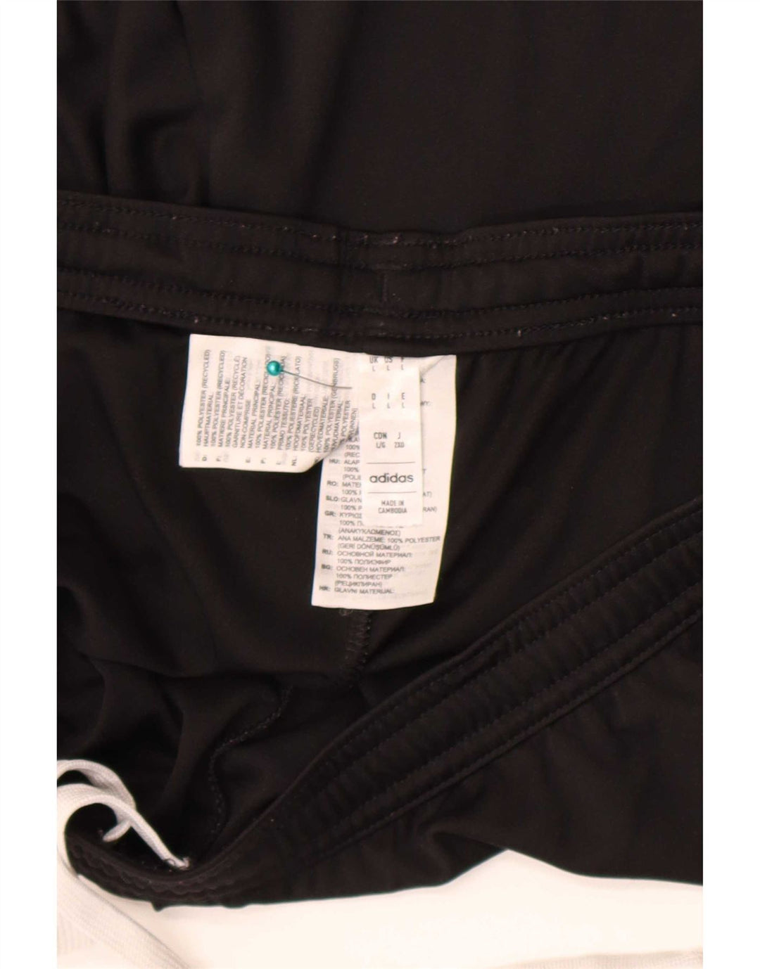Męskie spodenki sportowe Adidas, duże, czarne, poliestrowe