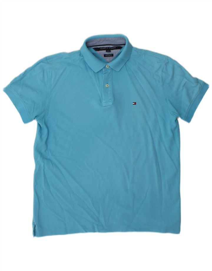 Męska koszulka polo Tommy Hilfiger o dopasowanym kroju, średnioniebieska