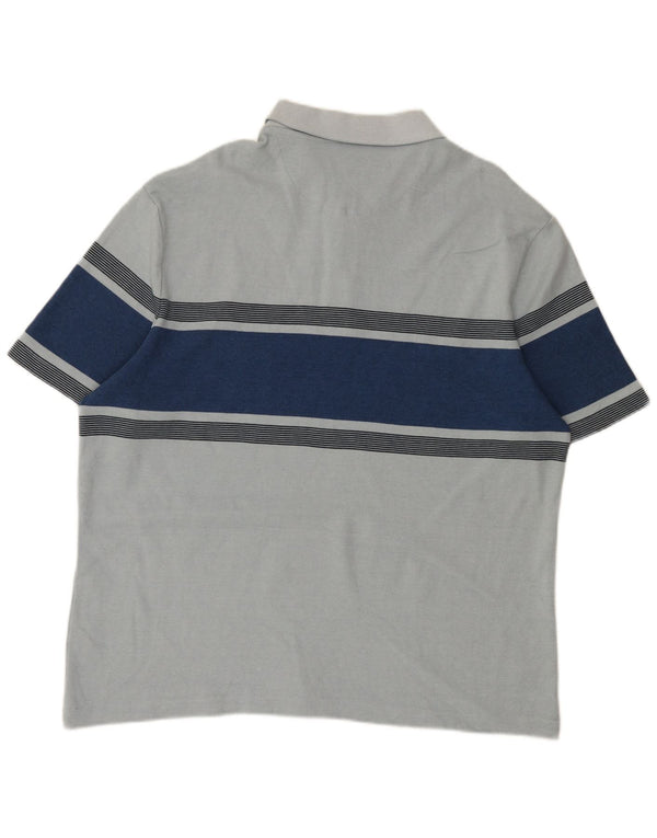 Męska koszulka polo Marks & Spencer 2XL, niebieska, bawełniana w bloki kolorów