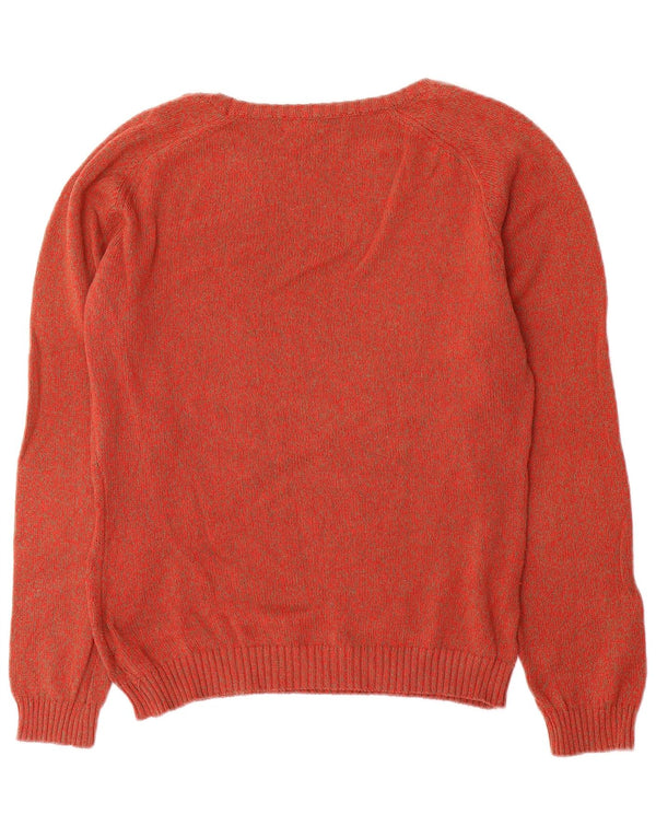 Damski sweter Timberland z dekoltem w łódkę UK 14, średni czerwony, nakrapiany bawełniany
