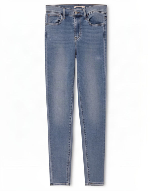 Damskie jeansy Levi's 720 z wysokim stanem, bardzo obcisłe W28 L32, niebieska bawełna