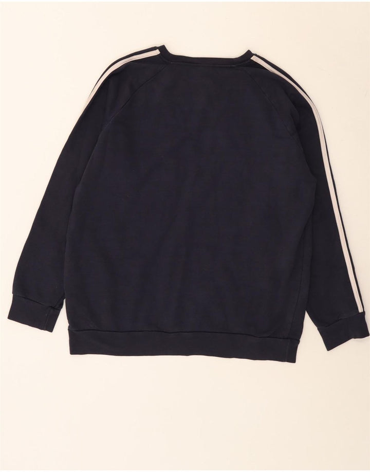 Damska bluza oversize Adidas Jumper UK 12/14 Średni granatowy bawełniany