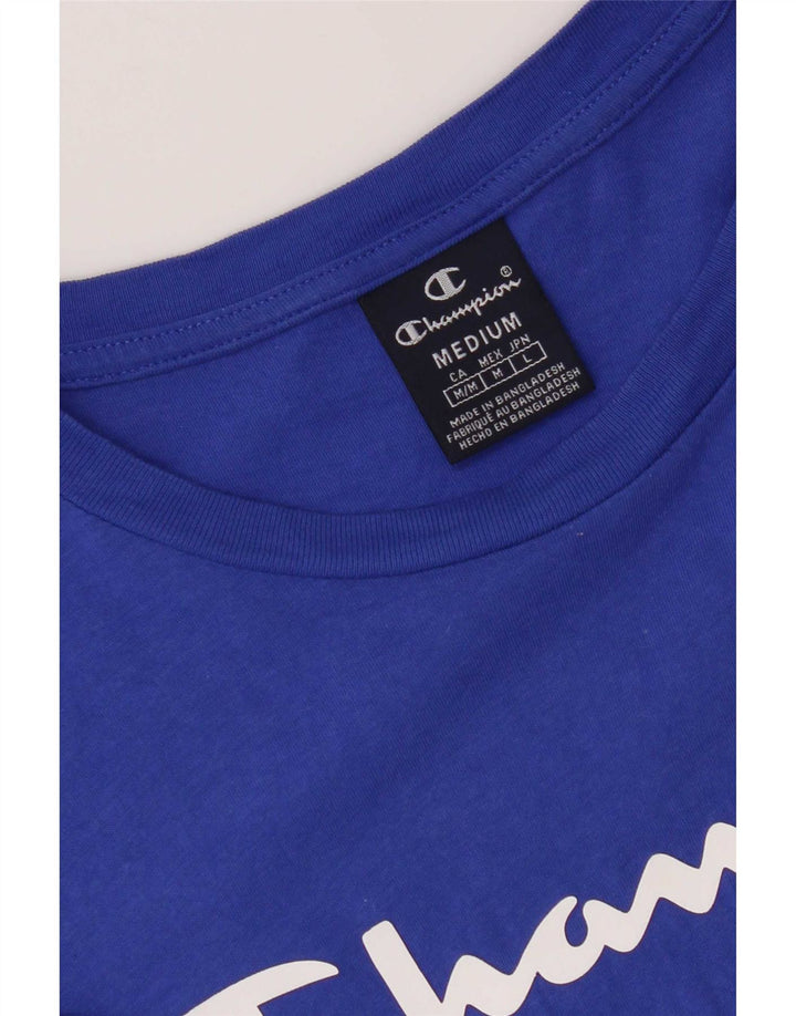 Męski T-shirt Champion z grafiką, średni niebieski