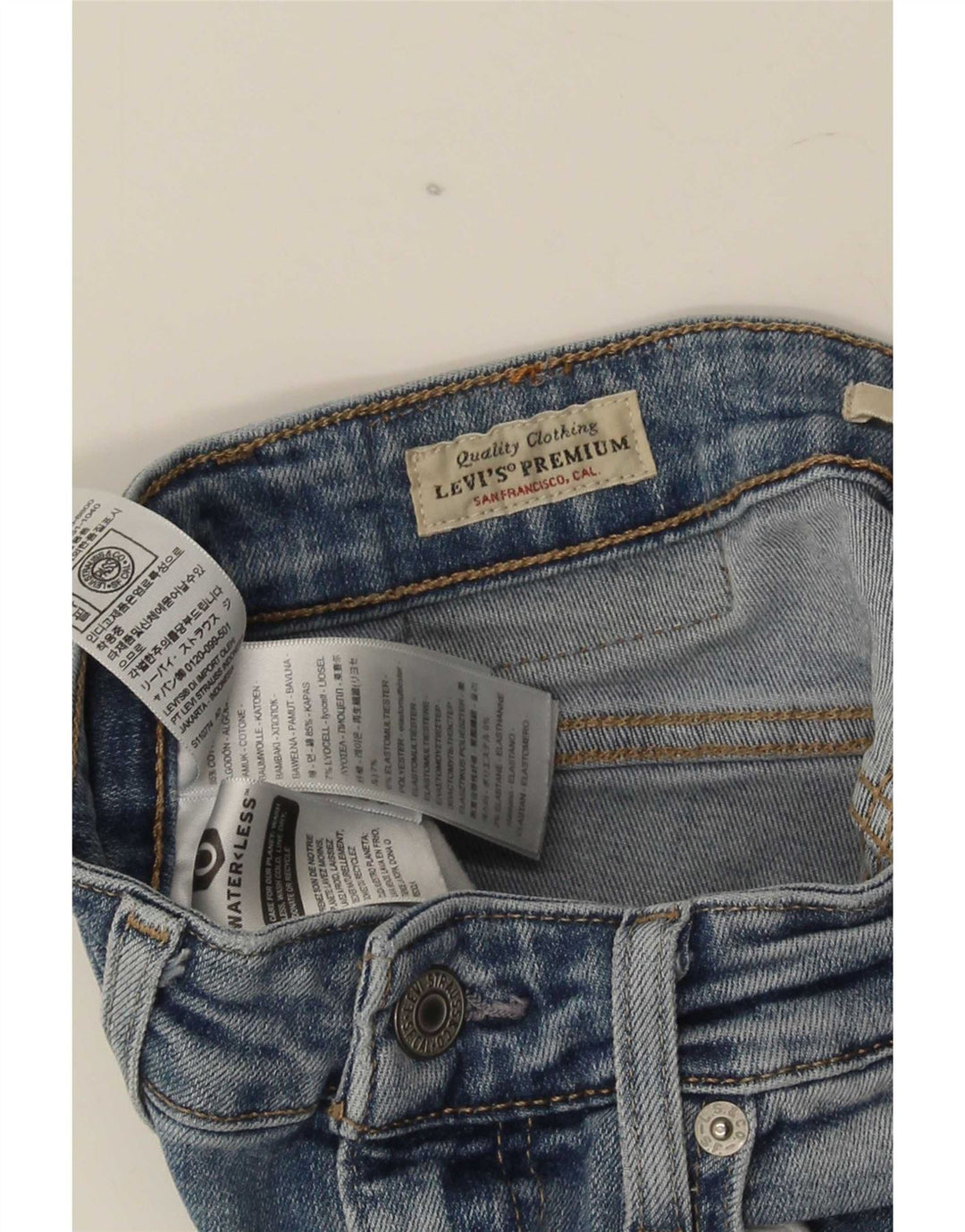 Damskie jeansy Levi's 726 Flared W26 L30 Niebieskie bawełniane