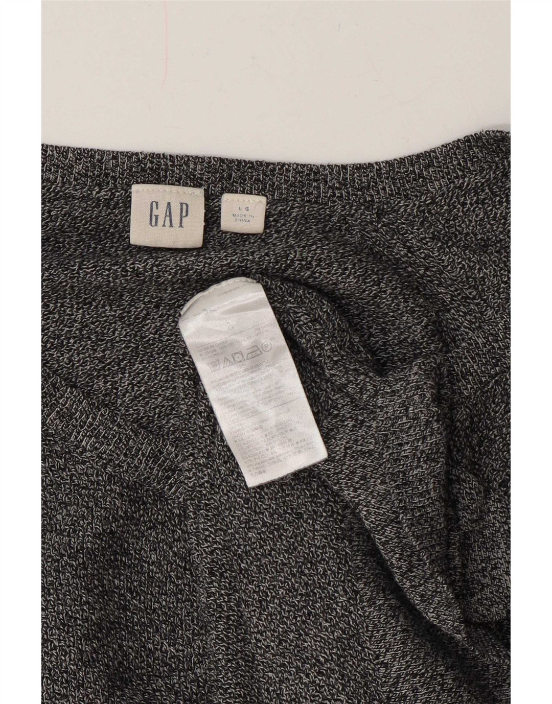 Męski sweter Gap z dekoltem w kształcie litery V, duży, granatowy, bawełniany w cętki