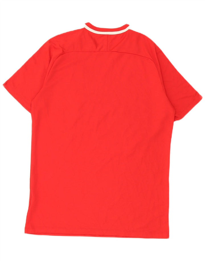 Męski T-shirt Nike Dri Fit z grafiką, średni czerwony geometryczny poliester