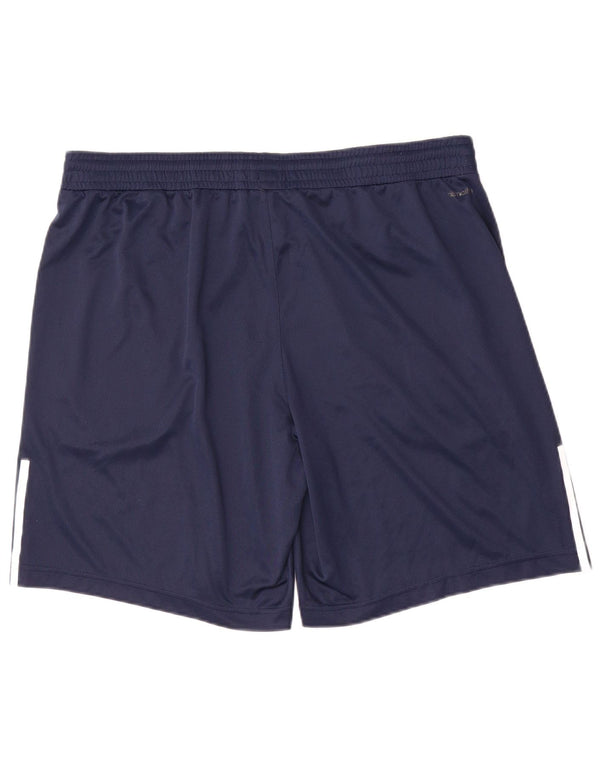 Męskie spodenki sportowe Adidas Climalite XL granatowe, poliestrowe