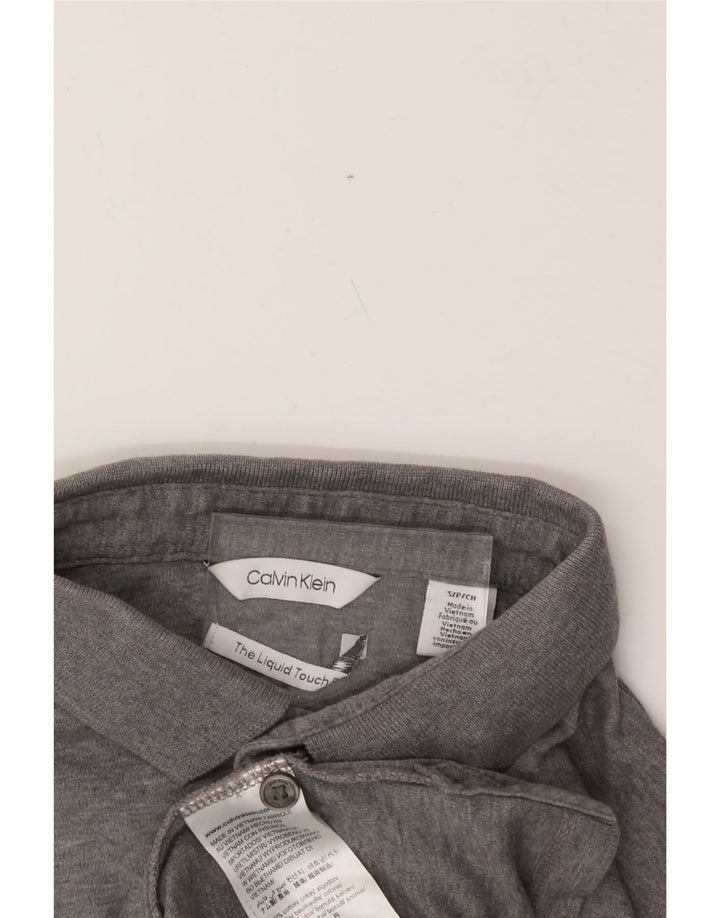 CALVIN KLEIN Mens Polo Shirt Small Grey Cotton Vintage Calvin Klein and Second-Hand Calvin Klein from Messina Hembry 