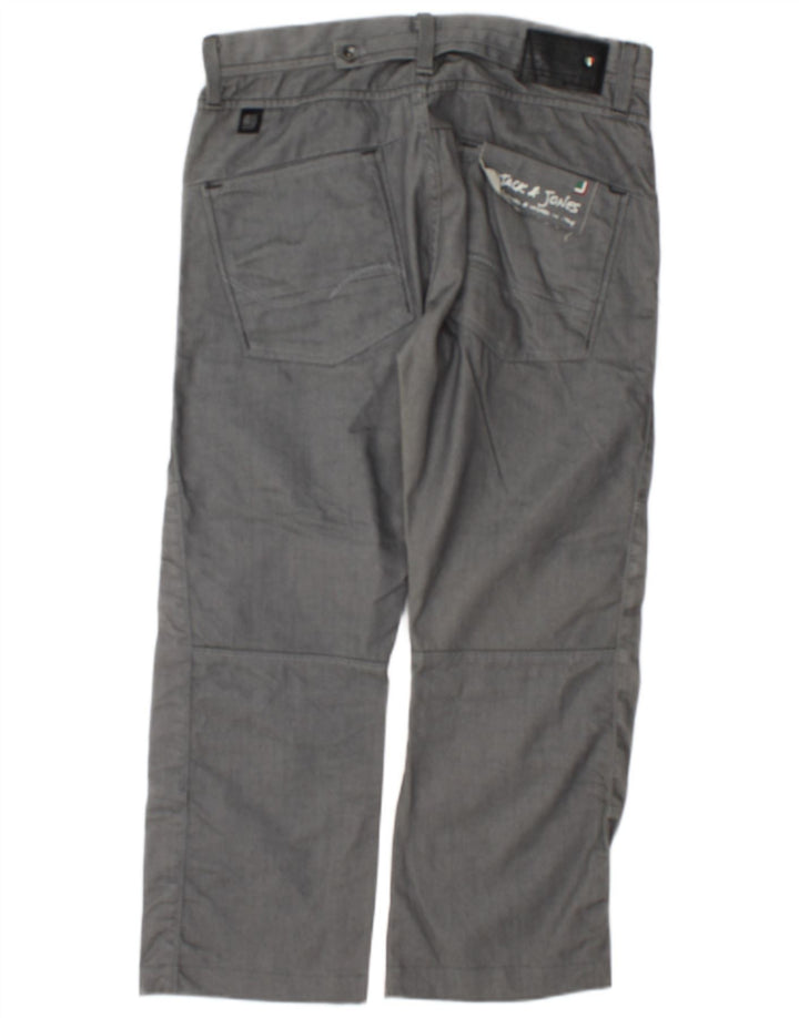 Męskie proste spodnie chino Jack & Jones W32 L27 szare