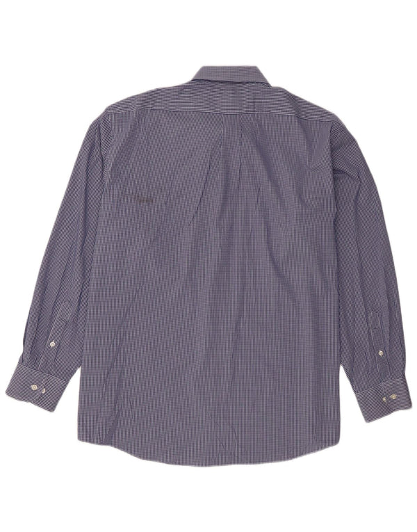 Koszula męska Chaps o regularnym kroju, rozmiar 18, 2XL, niebieska bawełniana kratka