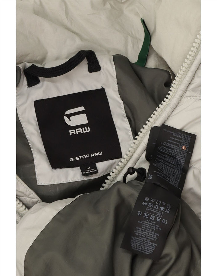 Męska ocieplana kurtka z kapturem G-STAR UK 38, średni szary poliester