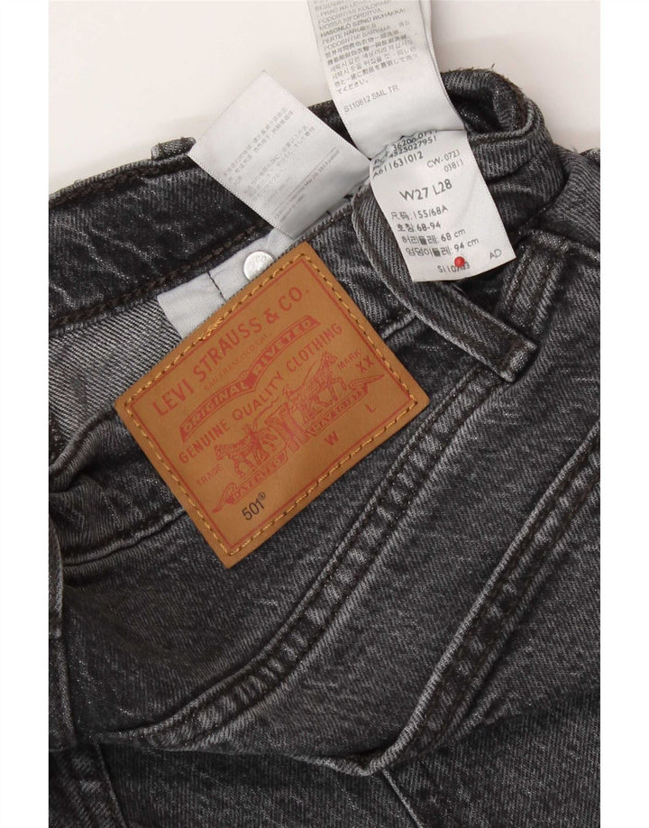 Męskie dżinsy Levi's 501 Straight W27 L28 Szara bawełna