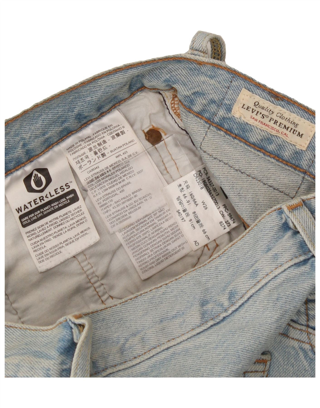 LEVI'S Womens 501 Denim Shorts  W26 Small Blue Cotton Vintage Levi's and Second-Hand Levi's from Messina Hembry 