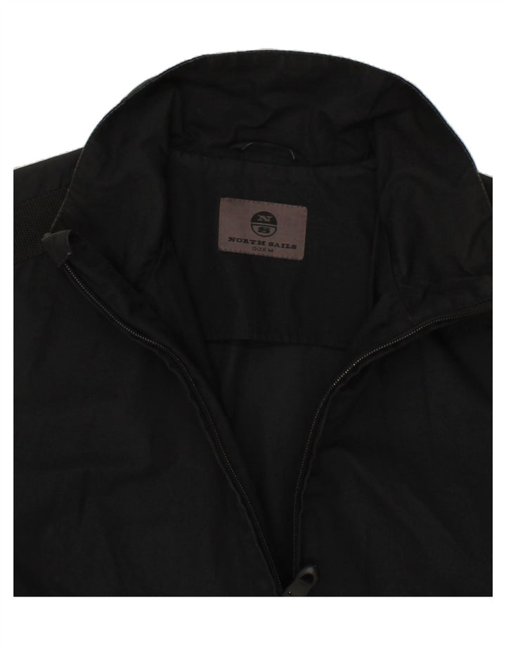 NORTH SAILS Mens Bomber Jacket UK 38 Medium Black Cotton Vintage North Sails and Second-Hand North Sails from Messina Hembry 