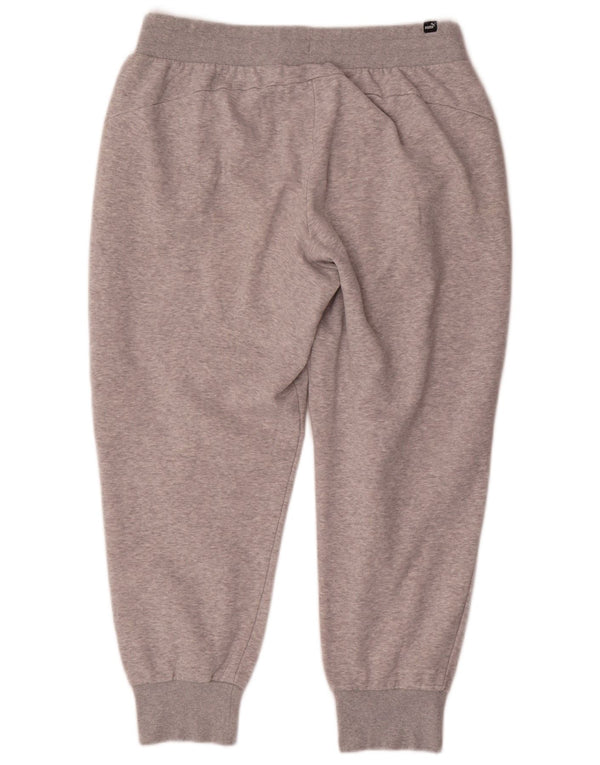 Damskie spodnie dresowe Puma Joggers UK 14, duże, szare, nakrapiane, bawełniane