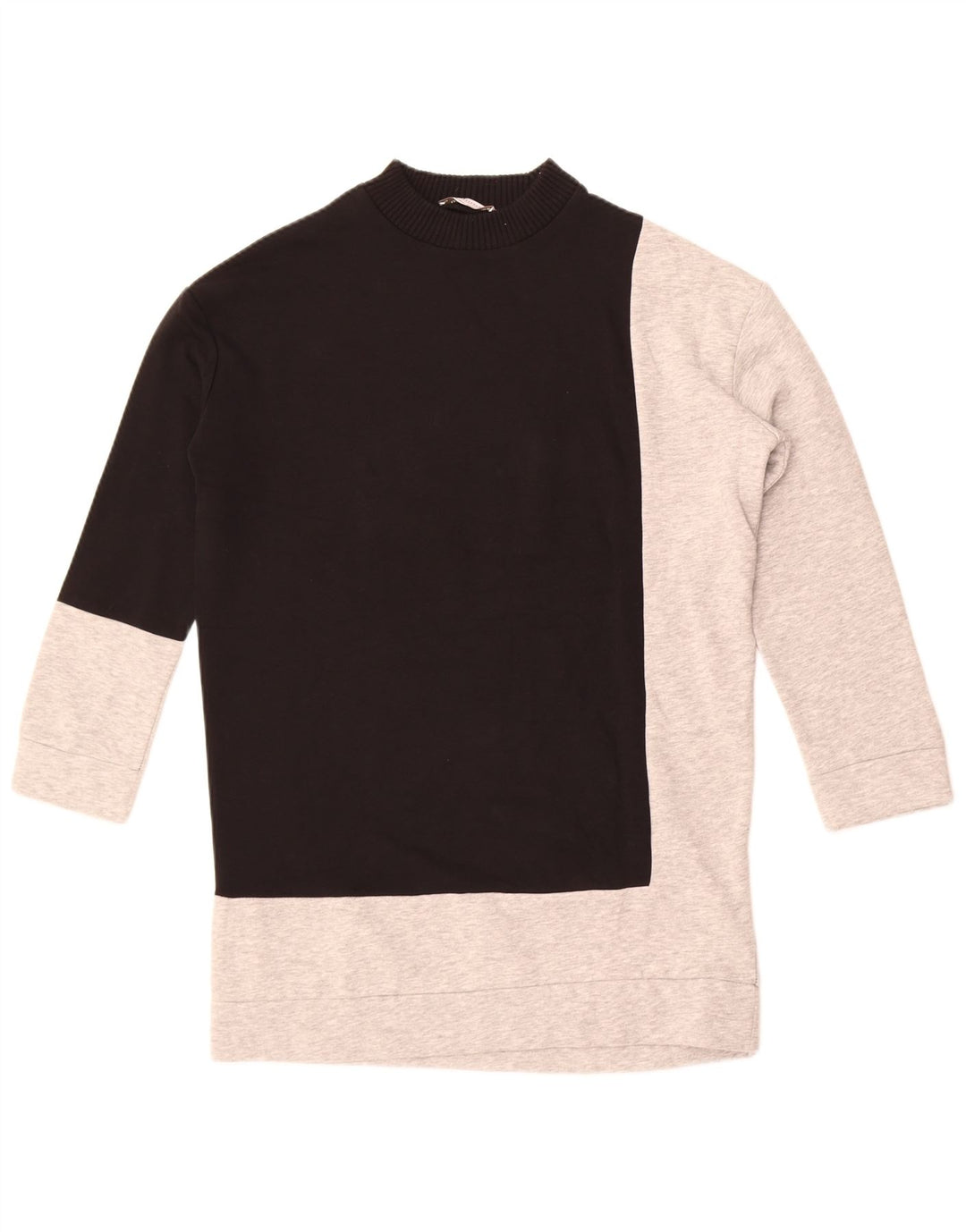 Damski sweter oversize Zara UK 10, mały, czarny, z blokami kolorów
