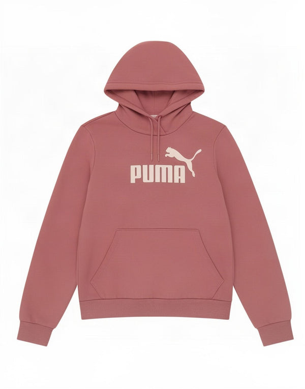 Damska bluza z kapturem Puma z grafiką UK 12, średnia różowa bawełna