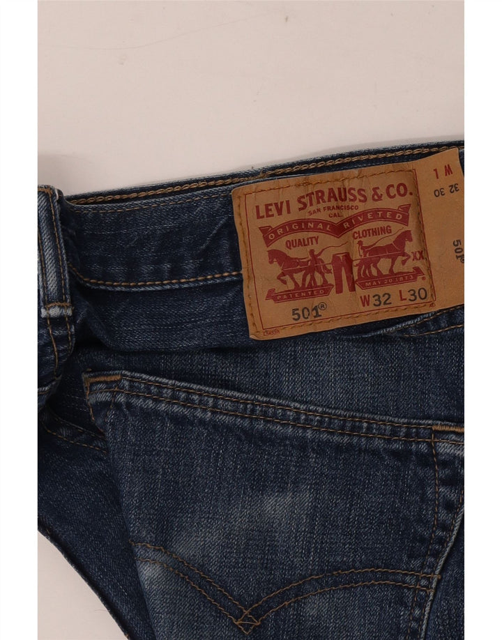 Męskie jeansy Levi's 501 Straight W32 L30 Niebieskie