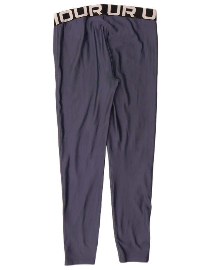 Dziewczęce legginsy z grafiką UNDER ARMOUR 11-12 lat, duże, niebieskie, poliestrowe