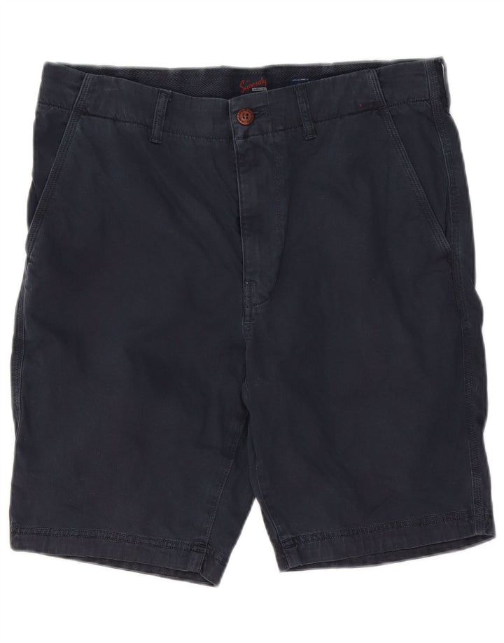 Męskie spodenki Chino Superdry W32 Średni granatowy, bawełniany