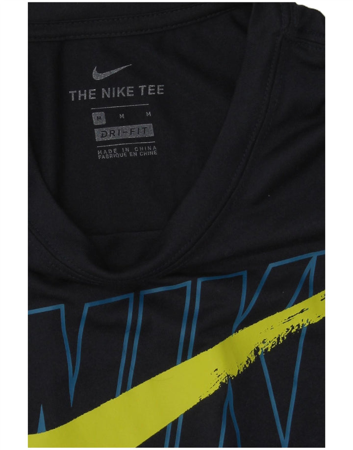 Męska koszulka z grafiką Nike Dri Fit, średni granatowy poliester