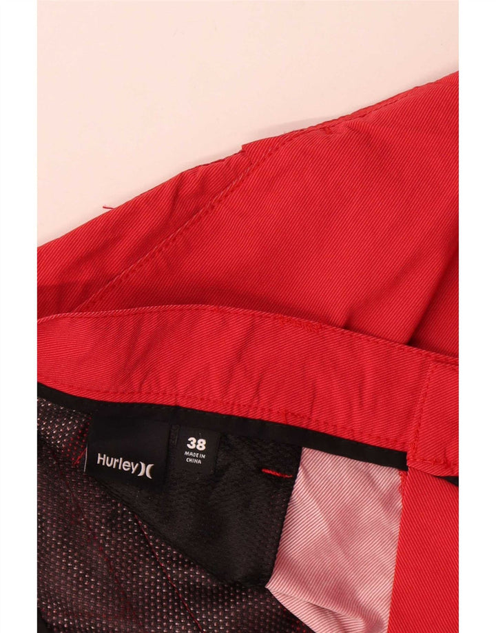 Męskie spodenki chino Hurley W38 XL, czerwony poliester
