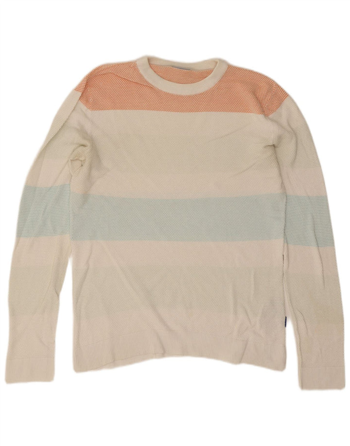 Męski sweter Jack & Jones z okrągłym dekoltem, duży, bawełniany w białe paski