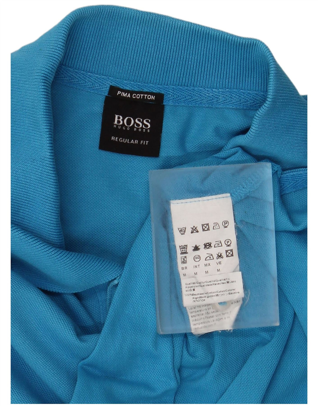 Męska koszulka polo Hugo Boss o regularnym kroju, średnioniebieska, bawełniana