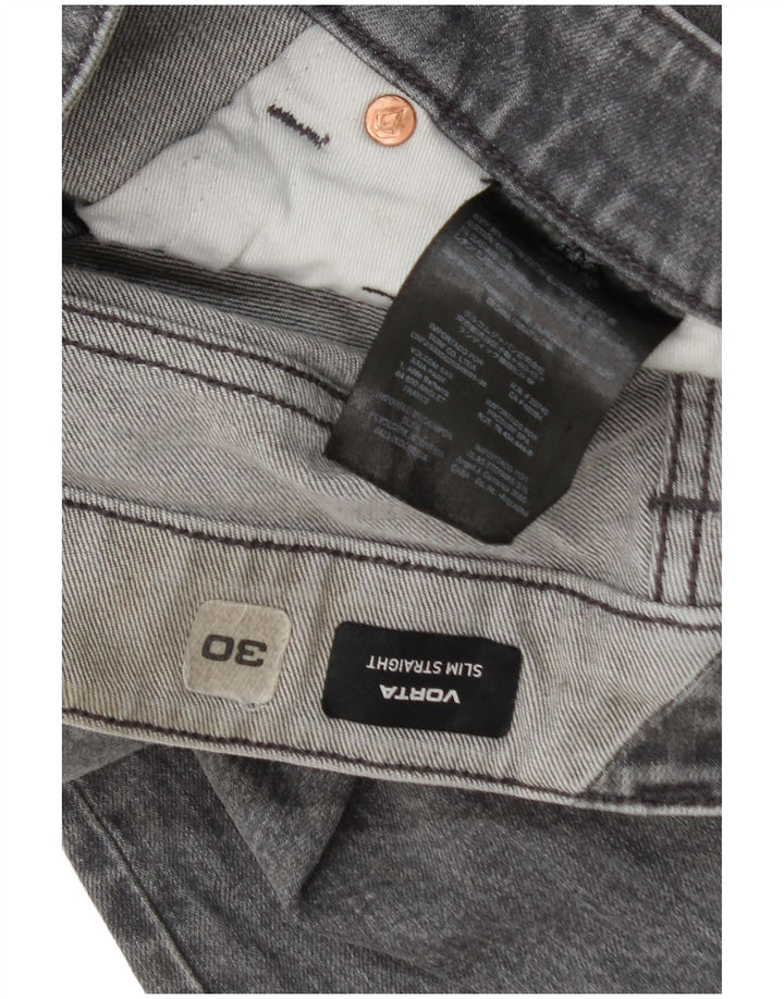 Męskie dżinsy Volcom Vorta Slim Straight W30 L30 Szara bawełna