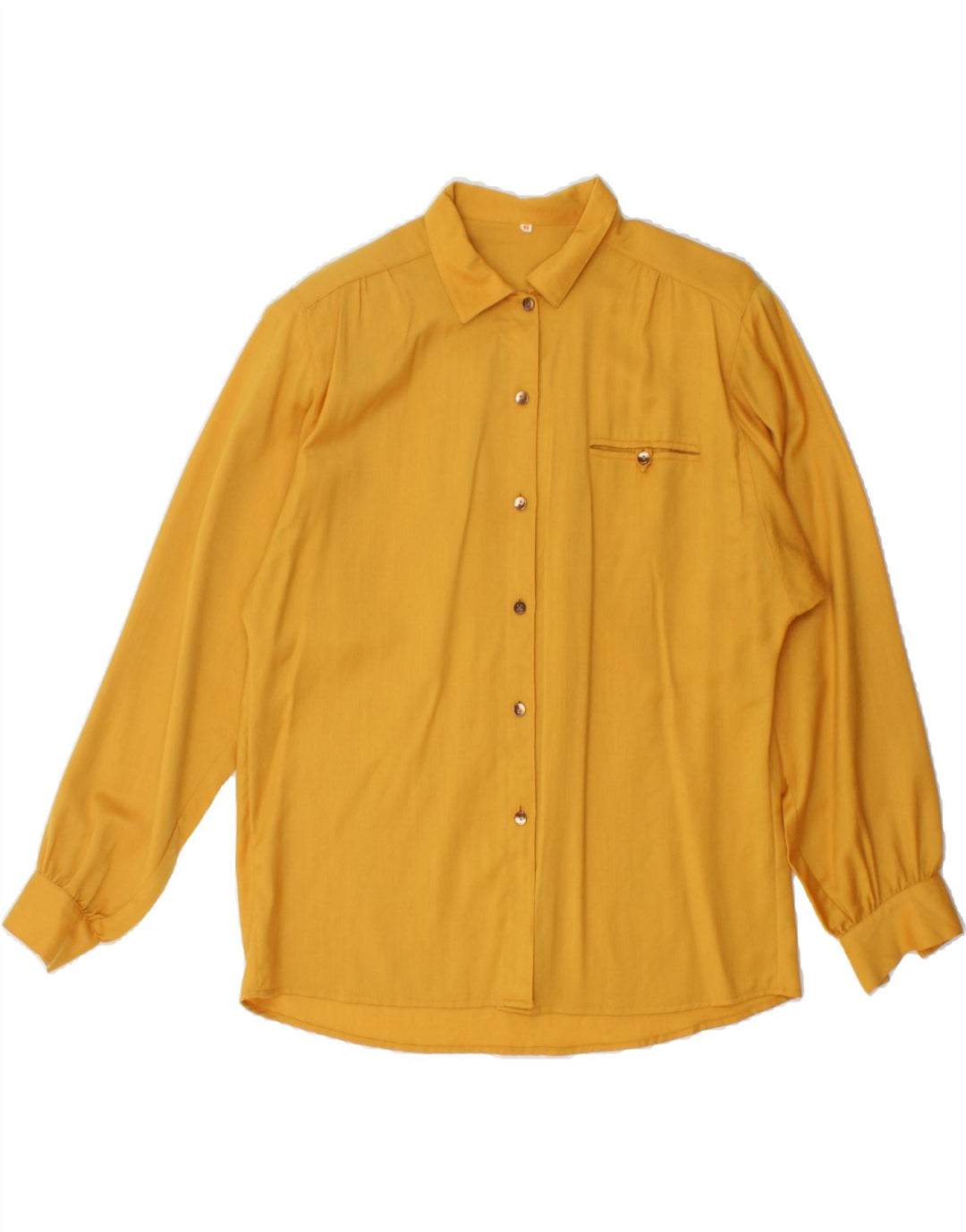 VINTAGE Womens Shirt IT 44 Medium Yellow Vintage Vintage and Second-Hand Vintage from Messina Hembry 
