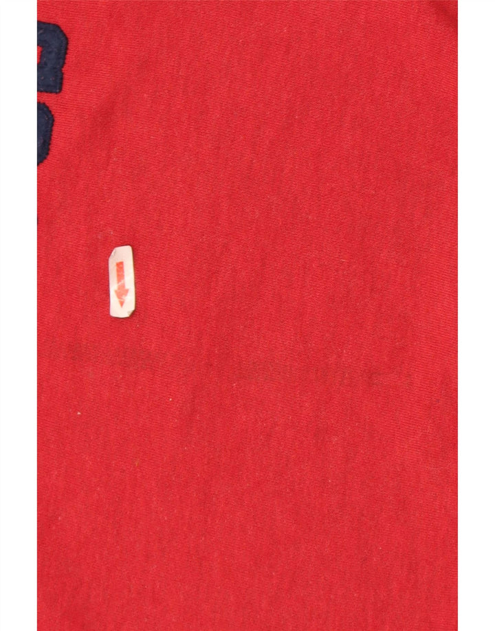 Męski sweter z grafiką Superdry, duży, czerwony, bawełniany